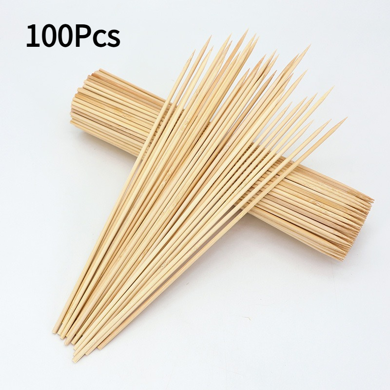 Corn Dog Stick - 100 Espetos Descartáveis de Bambu para