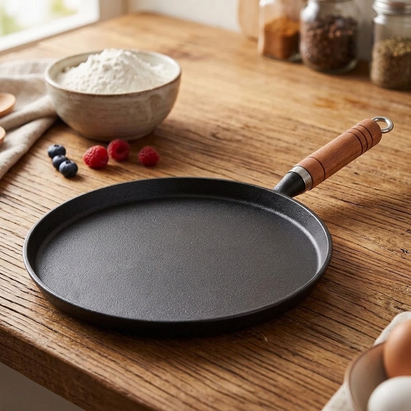 Egg Waffle Pan - Panela de Ferro Fundido 20/23/26cm Sem