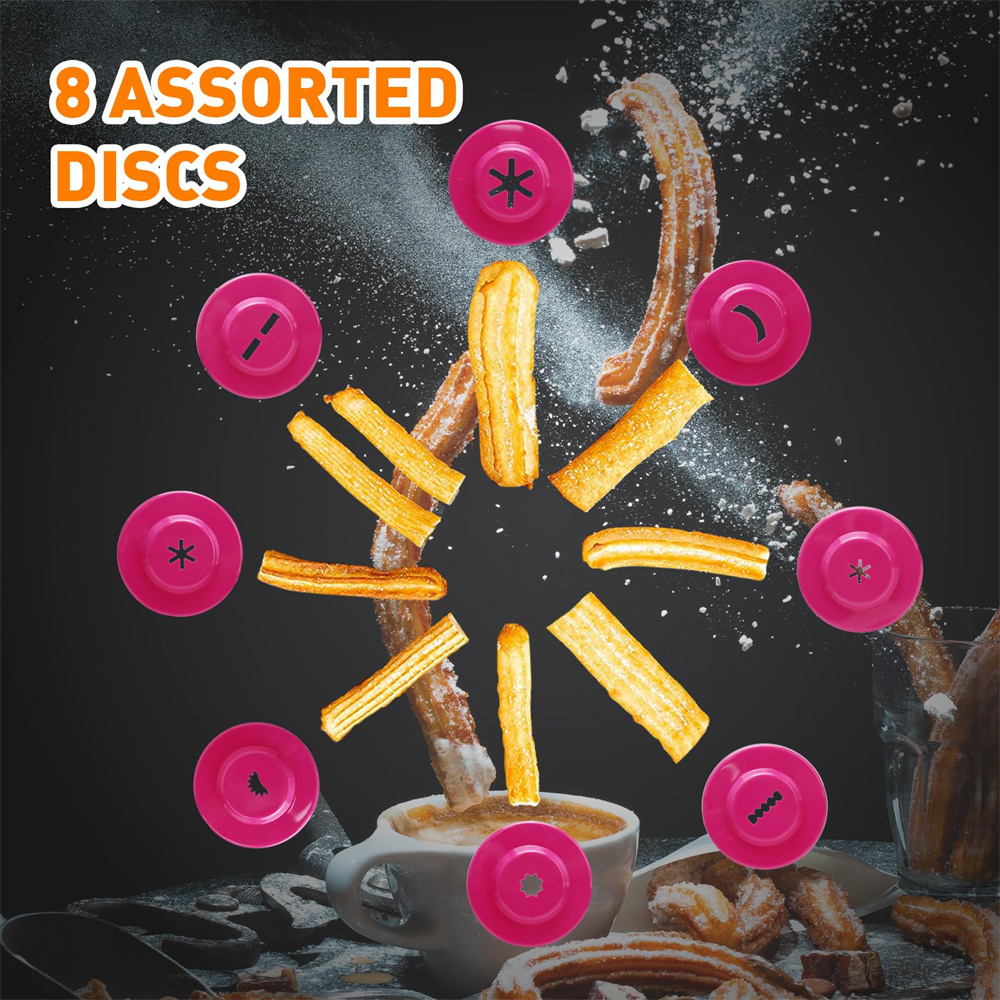 Churros Maker Gun - DIY Manual Cookie Press Maker Machine,