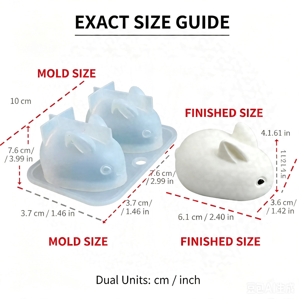 Molde de Silicone 3D Mini Coel - Bunny Cake Mold avaliação e preço