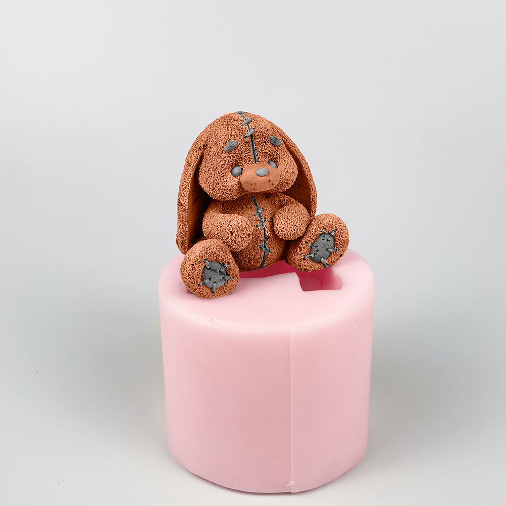 Molde de silicone 3d bonito do - Bunny Cake Mold avaliação e preço