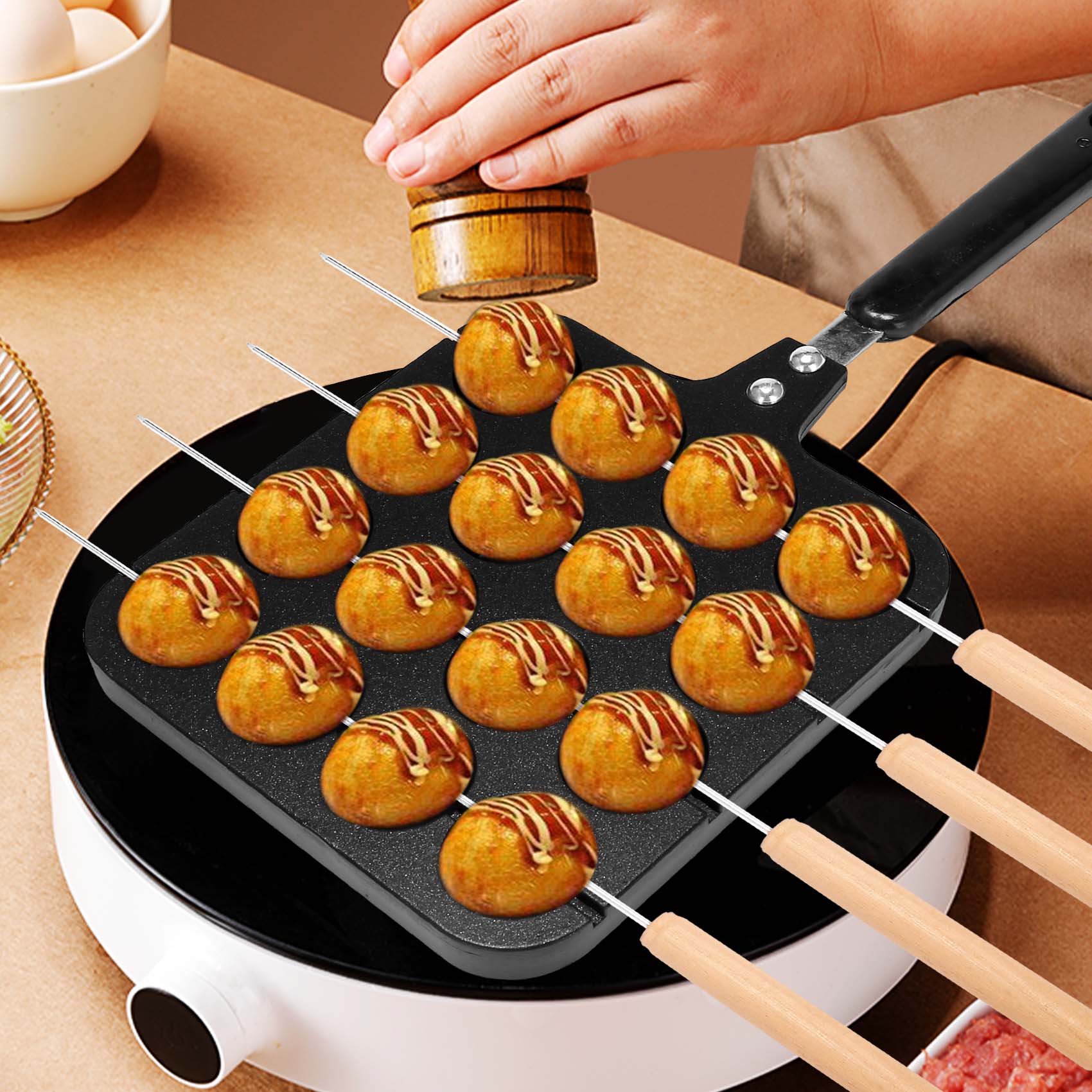 Forma de Alumínio para Takoyak - Takoyaki Grill Plate avaliação e preço