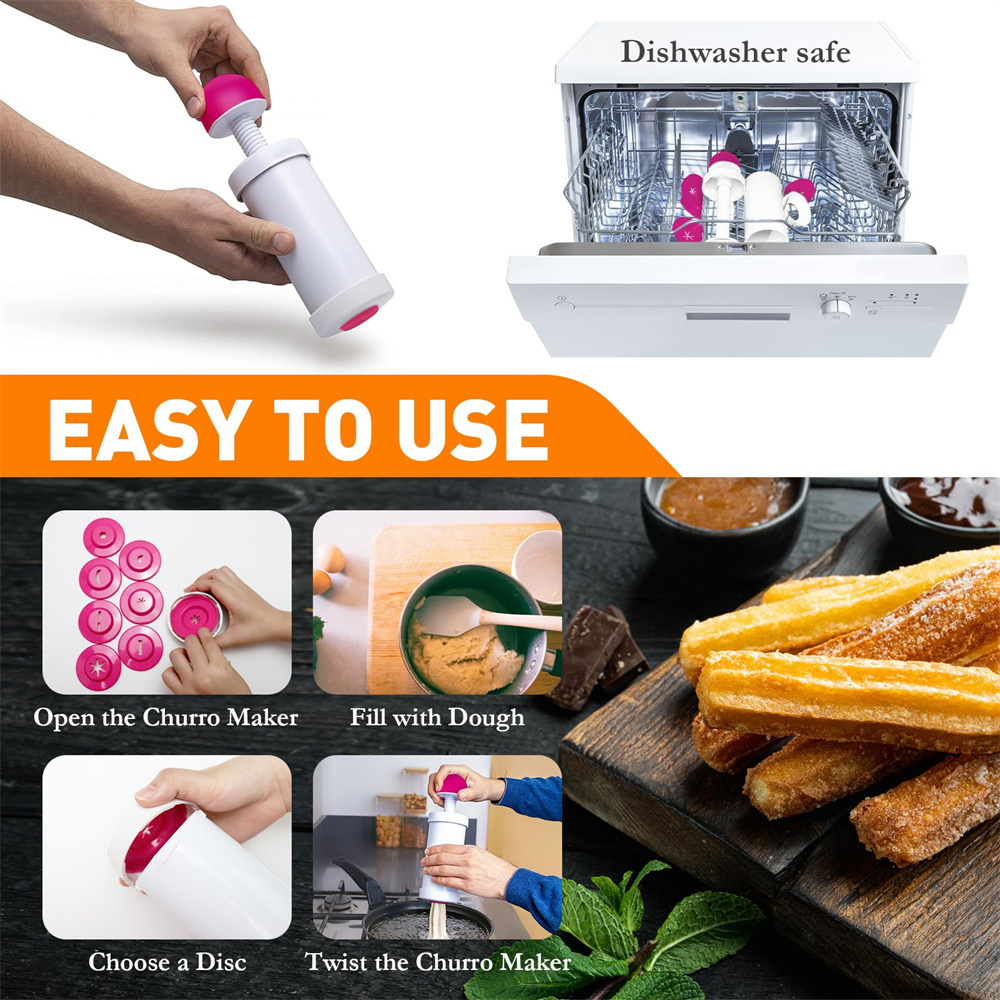 1pc diy manual imprensa de bis - Churros Maker Gun avaliação e preço
