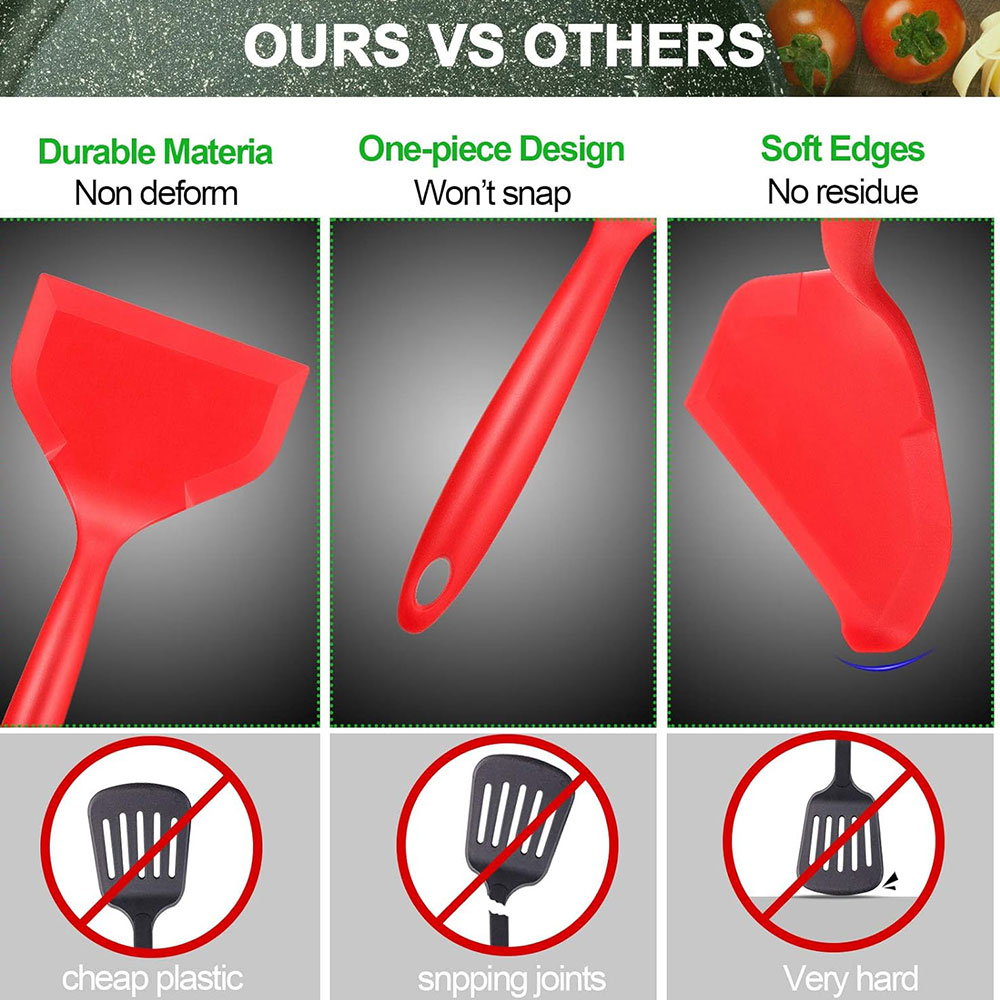 Vermelho bk antiaderente silic - Okonomiyaki Spatula avaliação e preço
