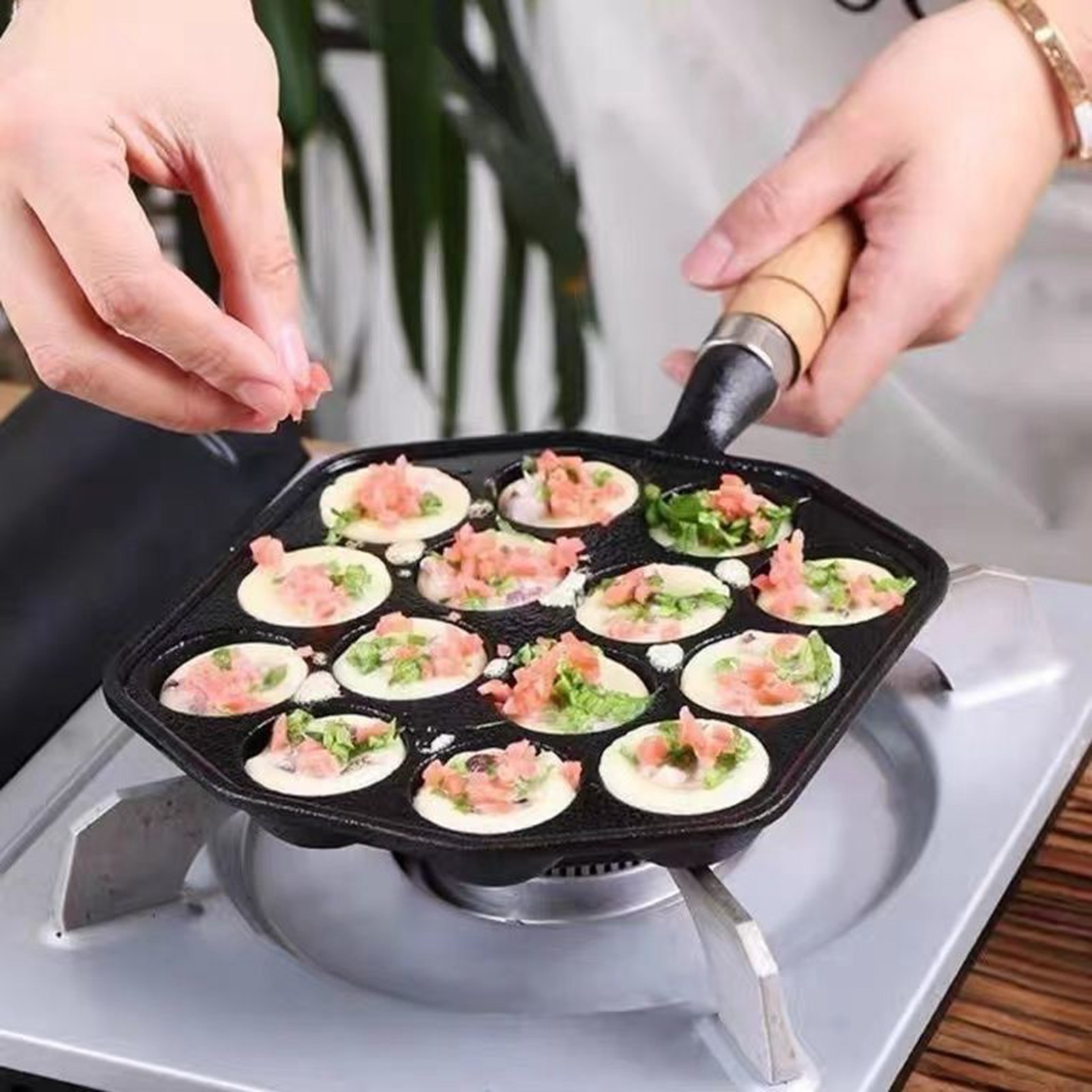 Takoyaki grill pan fácil de li - Takoyaki Grill Plate avaliação e preço