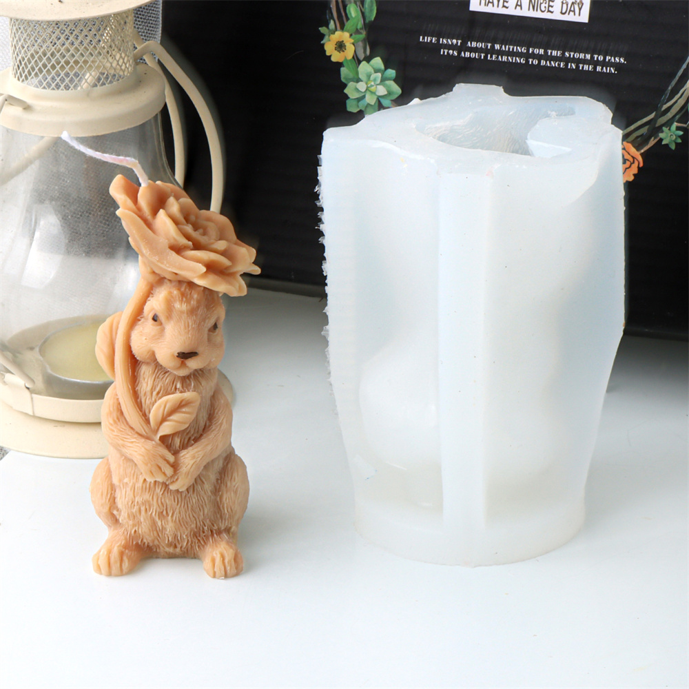3d flor coelho vela molde de s - Bunny Cake Mold avaliação e preço
